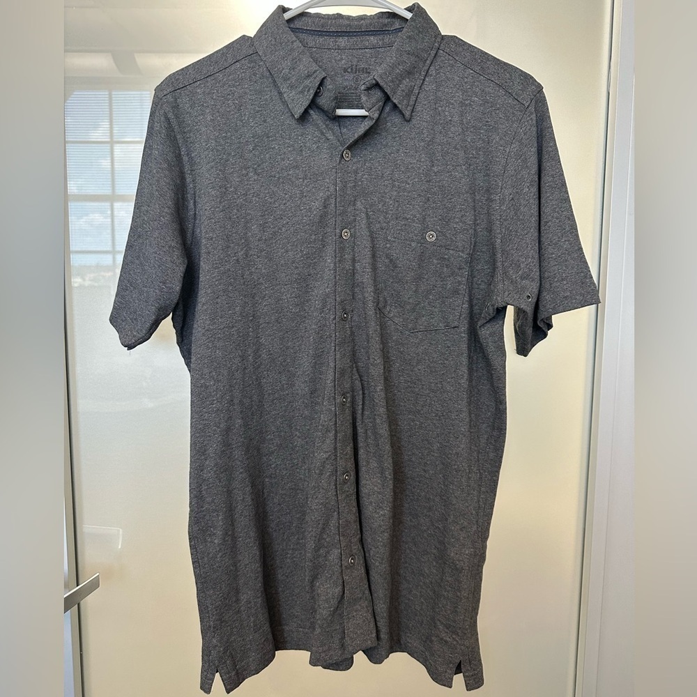 Kuhl Mens Polo Shirt Wildfibre Short Sleeve Performance Outdoors Hiking Sz Small